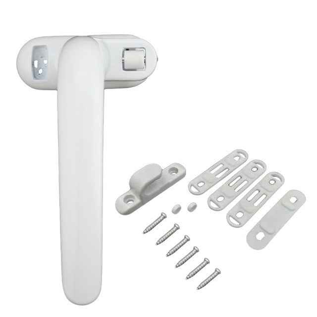 1Set Durable Metal Doors Lock Handle Sliding Window Handles Security Hasp for Home Hardware Left/Right Adjustable|Window Handles