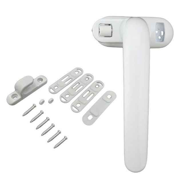 1Set Durable Metal Doors Lock Handle Sliding Window Handles Security Hasp for Home Hardware Left/Right Adjustable|Window Handles