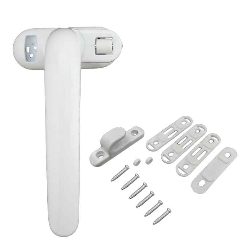1Set Durable Metal Doors Lock Handle Sliding Window Handles Security Hasp for Home Hardware Left/Right Adjustable|Window Handles