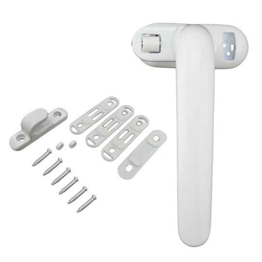 1Set Durable Metal Doors Lock Handle Sliding Window Handles Security Hasp for Home Hardware Left/Right Adjustable|Window Handles