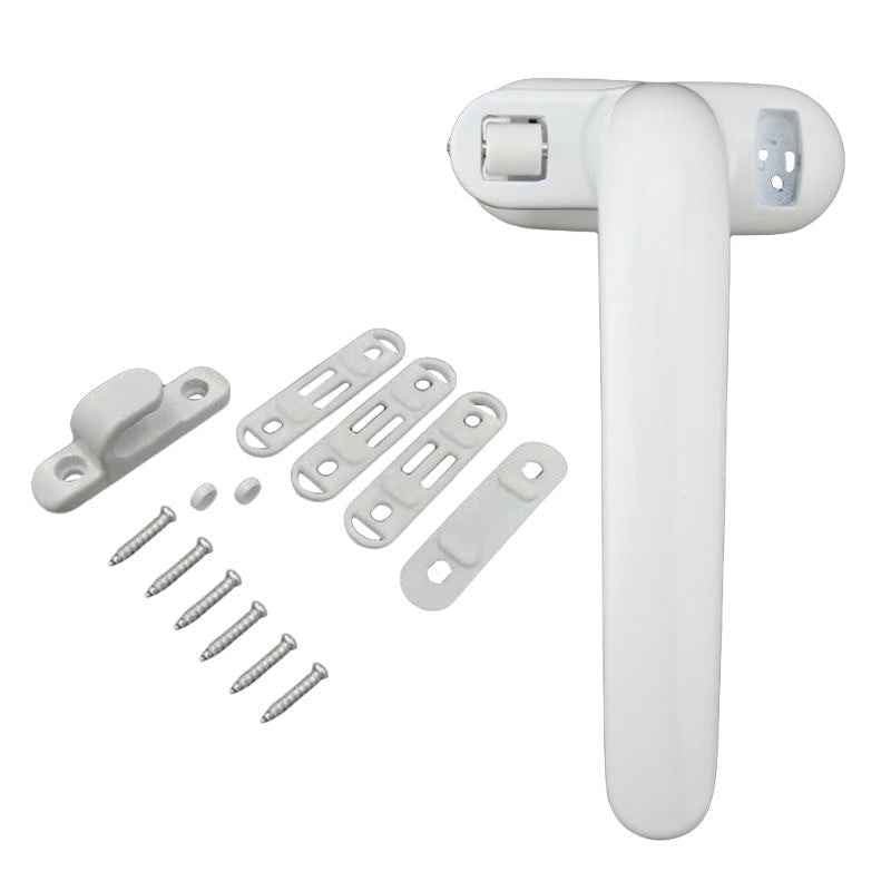 1Set Durable Metal Doors Lock Handle Sliding Window Handles Security Hasp for Home Hardware Left/Right Adjustable|Window Handles