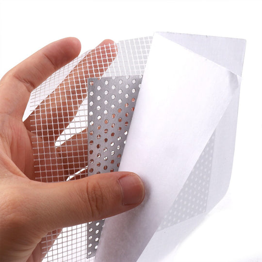 1pc Mesh Wall Repair Patch Adhesive Fix Net Drywall Hole Ceiling Plaster Damage Aluminum Plate Repair Patch 4/6/8 Inch - Tile Grout Frontier General Hardware