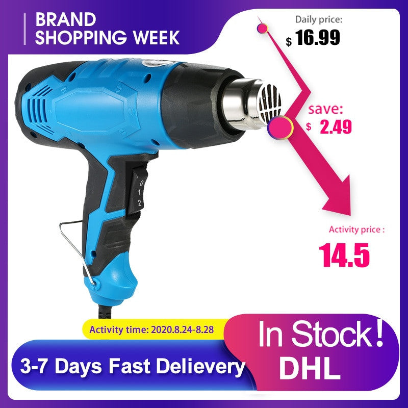 2000W AC220V Electric Heating Element Hair Dryer Bort Hot Air Soldering Station Air Gun Heat Gun Pneumatic Tool Building Machine|Heat Guns - Frontier General Hardware