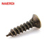 200PCS NAIERDI 2x6/8/10mm Screws Bronze Tone M2 Flat Round Head Fit Hinges Countersunk Self Tapping Screws Wood Hardware Tool|self-tapping screws|screw woodscrew screw