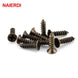 200PCS NAIERDI 2x6/8/10mm Screws Bronze Tone M2 Flat Round Head Fit Hinges Countersunk Self Tapping Screws Wood Hardware Tool|self-tapping screws|screw woodscrew screw
