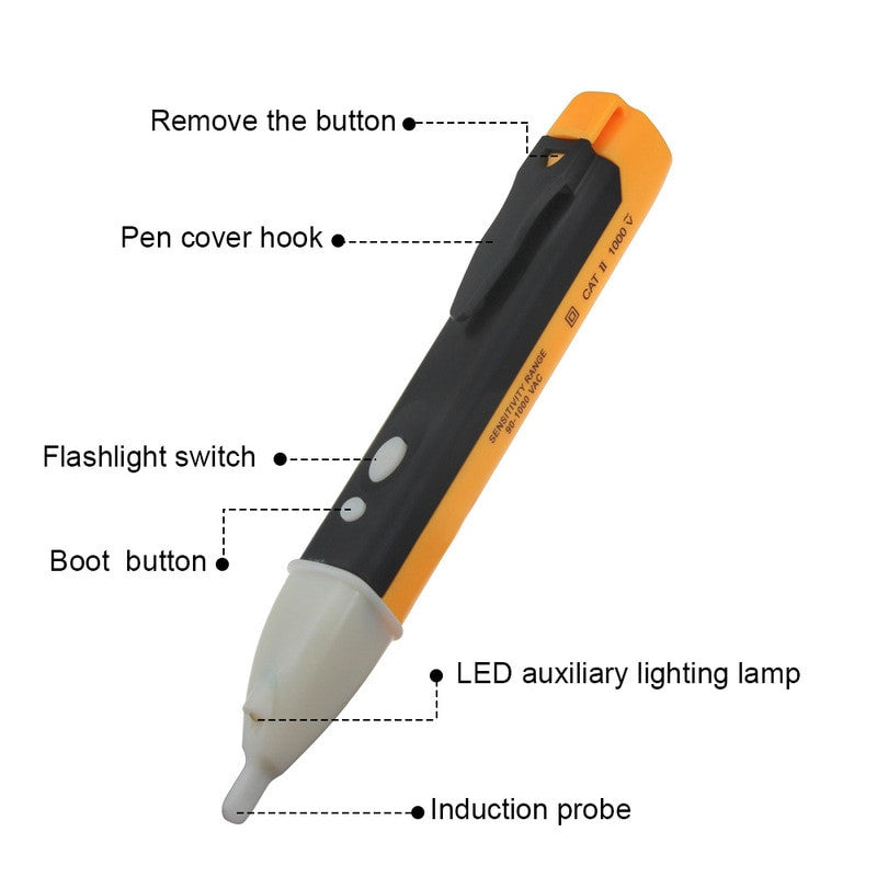 Digital 90 1000V 12 1000V AC Voltage Non Contact Meter Volt Current Electric Pencil Tester - Frontier General Hardware