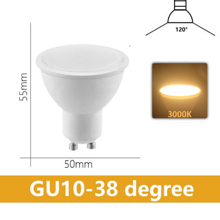 6 Piece Lot GU10 LED Spot Light Bulbs 3W 5W 6W 7W 8W AC100 To 240V Energy Saving Replaces 50W Halogen Frontier General Hardware