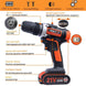 21V Screwdriver cordless Electric Drill Mini Wireless Power Drill Lithium Ion Battery Screwdriver Power Tools 3/8 In Chuck|Electric Drills