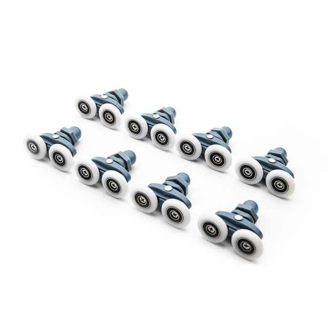 4pcs 8pcs/set Diameter 23mm 25mm ABS Plastic Adjustable Double Swinging Pulley Wheel Shower Cabin Sliding Door Hardware Roller|shower cabin|cabin showerrollers door shower