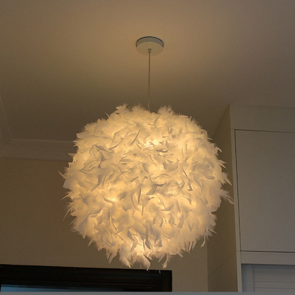 220V Modern Pendant Ceiling Lamp Feather Ceiling Droplight Bedroom Study Room Decoration Creative Chandelier Hanging Lamp|Pendant Lights| - Frontier General Hardware