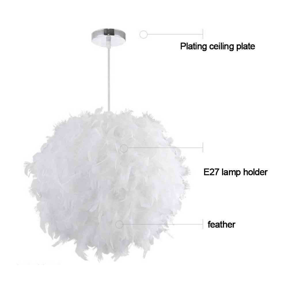 220V Modern Pendant Ceiling Lamp Feather Ceiling Droplight Bedroom Study Room Decoration Creative Chandelier Hanging Lamp|Pendant Lights| - Frontier General Hardware