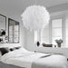 220V Modern Pendant Ceiling Lamp Feather Ceiling Droplight Bedroom Study Room Decoration Creative Chandelier Hanging Lamp|Pendant Lights| - Frontier General Hardware