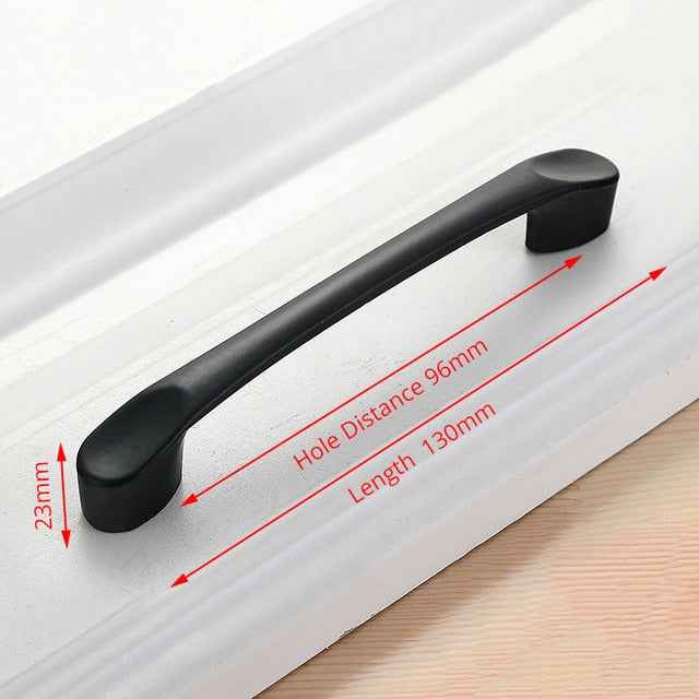 KAK American Style Black Cabinet Handles Solid Aluminum Alloy Kitchen Cupboard Pulls Drawer Knobs Furniture Handle Hardware|Cabinet Pulls
