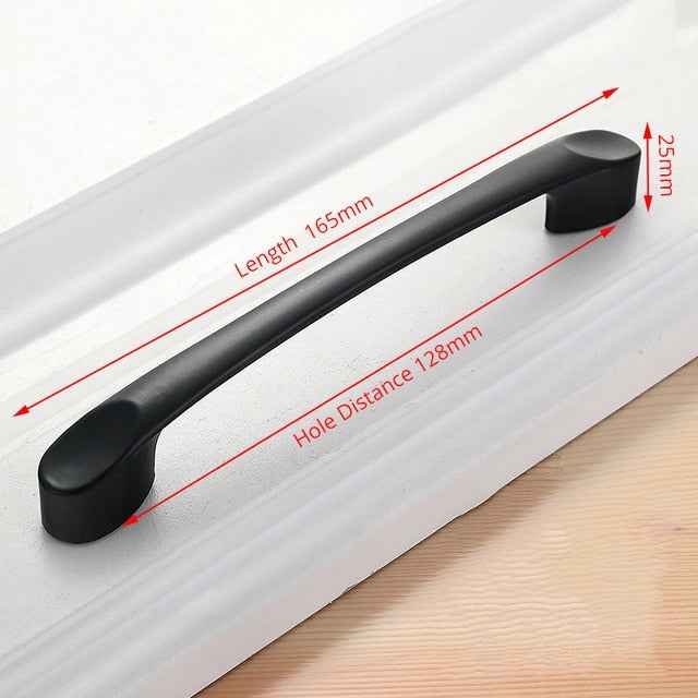 KAK American Style Black Cabinet Handles Solid Aluminum Alloy Kitchen Cupboard Pulls Drawer Knobs Furniture Handle Hardware|Cabinet Pulls