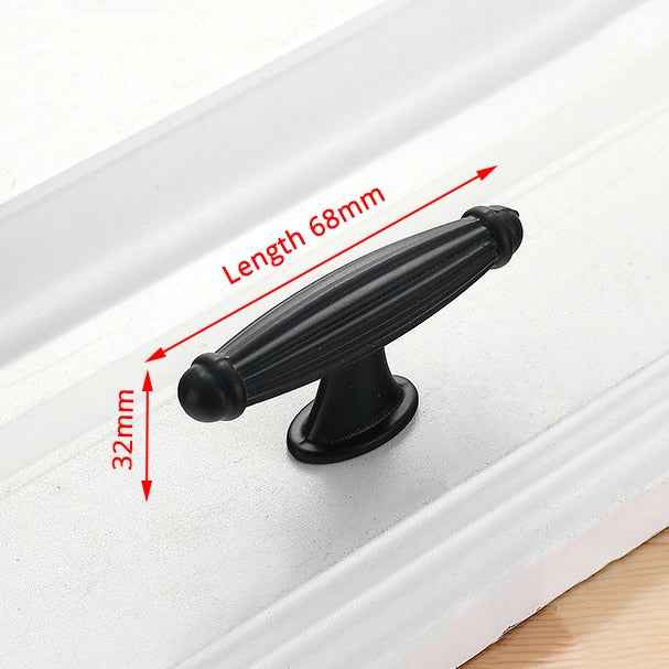 KAK American Style Black Cabinet Handles Solid Aluminum Alloy Kitchen Cupboard Pulls Drawer Knobs Furniture Handle Hardware|Cabinet Pulls