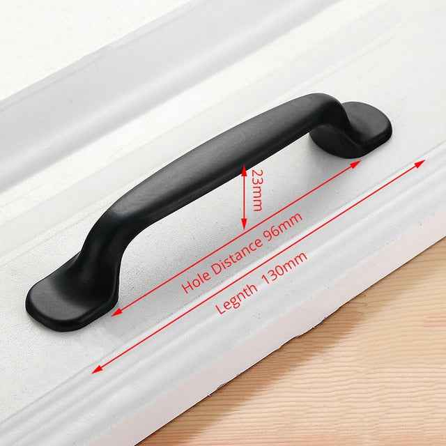 KAK American Style Black Cabinet Handles Solid Aluminum Alloy Kitchen Cupboard Pulls Drawer Knobs Furniture Handle Hardware|Cabinet Pulls