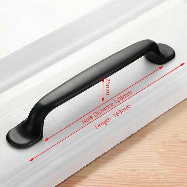 KAK American Style Black Cabinet Handles Solid Aluminum Alloy Kitchen Cupboard Pulls Drawer Knobs Furniture Handle Hardware|Cabinet Pulls