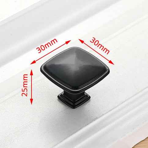 KAK American Style Black Cabinet Handles Solid Aluminum Alloy Kitchen Cupboard Pulls Drawer Knobs Furniture Handle Hardware|Cabinet Pulls