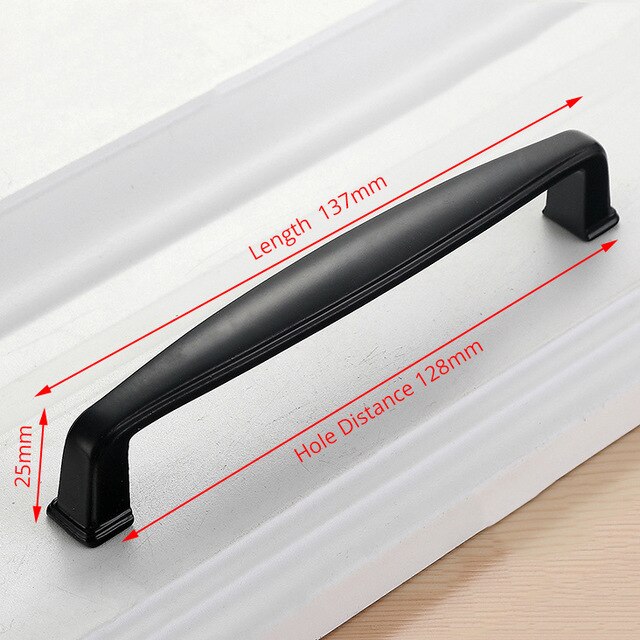KAK American Style Black Cabinet Handles Solid Aluminum Alloy Kitchen Cupboard Pulls Drawer Knobs Furniture Handle Hardware|Cabinet Pulls - Frontier General Hardware