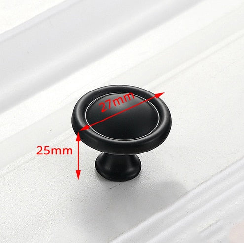 KAK American Style Black Cabinet Handles Solid Aluminum Alloy Kitchen Cupboard Pulls Drawer Knobs Furniture Handle Hardware|Cabinet Pulls - Frontier General Hardware