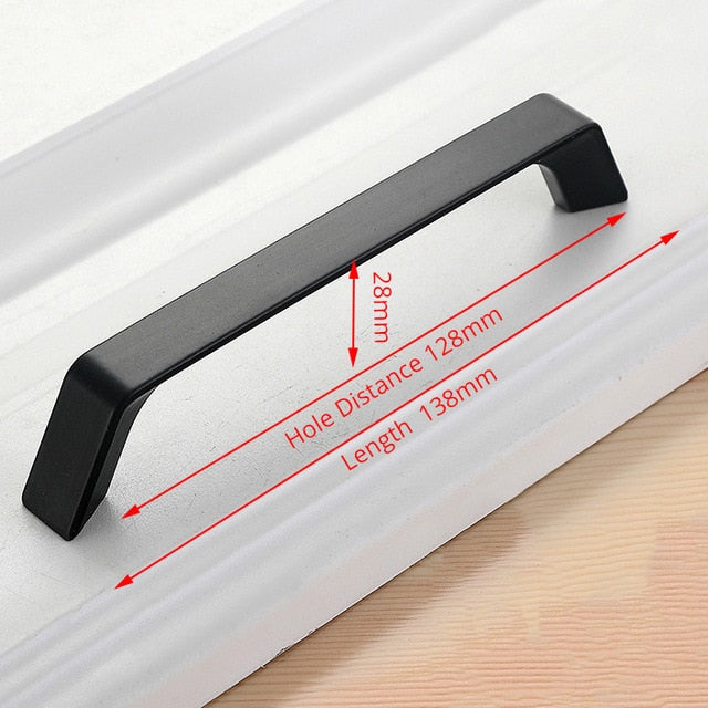 KAK American Style Black Cabinet Handles Solid Aluminum Alloy Kitchen Cupboard Pulls Drawer Knobs Furniture Handle Hardware|Cabinet Pulls - Frontier General Hardware