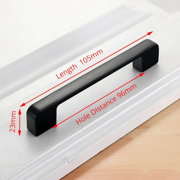 KAK American Style Black Cabinet Handles Solid Aluminum Alloy Kitchen Cupboard Pulls Drawer Knobs Furniture Handle Hardware|Cabinet Pulls - Frontier General Hardware