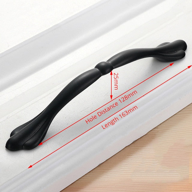 KAK American Style Black Cabinet Handles Solid Aluminum Alloy Kitchen Cupboard Pulls Drawer Knobs Furniture Handle Hardware|Cabinet Pulls - Frontier General Hardware