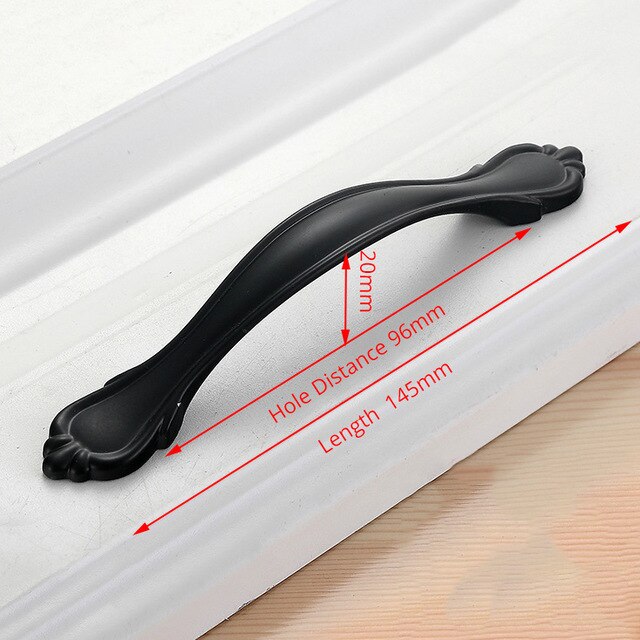 KAK American Style Black Cabinet Handles Solid Aluminum Alloy Kitchen Cupboard Pulls Drawer Knobs Furniture Handle Hardware|Cabinet Pulls - Frontier General Hardware