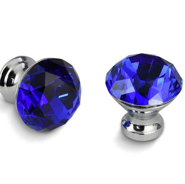 KAK 30mm Kitchen Cabinet Handles Diamond Shape Design Crystal Glass Knobs Cupboard Pulls Drawer Knobs Furniture Handle Hardware|Cabinet Pulls
