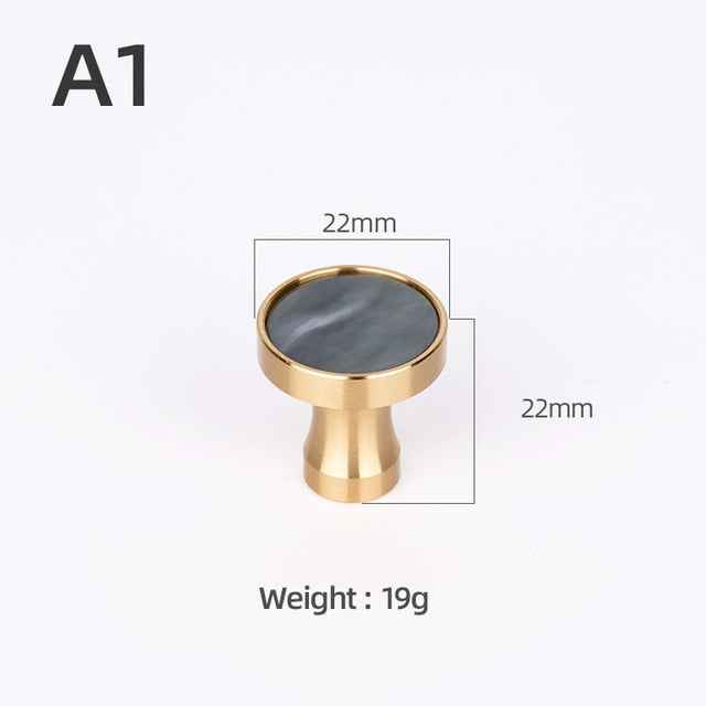 Brass Furniture Handles Elegant Door Knobs and Handles for Cabinet Kitchen Cupboard Drawer Pulls Wall Hanging Hooks Shell Resin|Cabinet Pulls