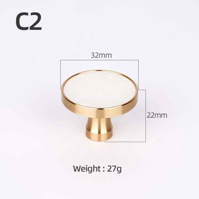 Brass Furniture Handles Elegant Door Knobs and Handles for Cabinet Kitchen Cupboard Drawer Pulls Wall Hanging Hooks Shell Resin|Cabinet Pulls