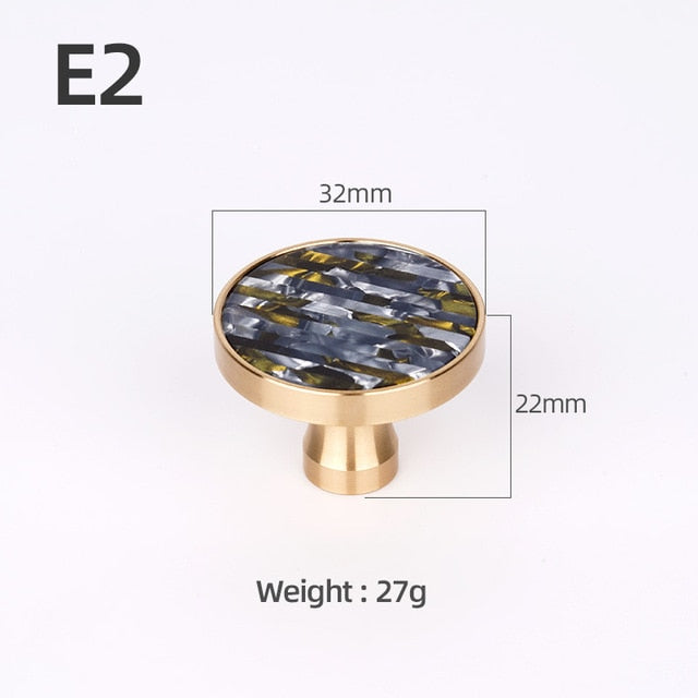 Brass Furniture Handles Elegant Door Knobs and Handles for Cabinet Kitchen Cupboard Drawer Pulls Wall Hanging Hooks Shell Resin|Cabinet Pulls - Frontier General Hardware