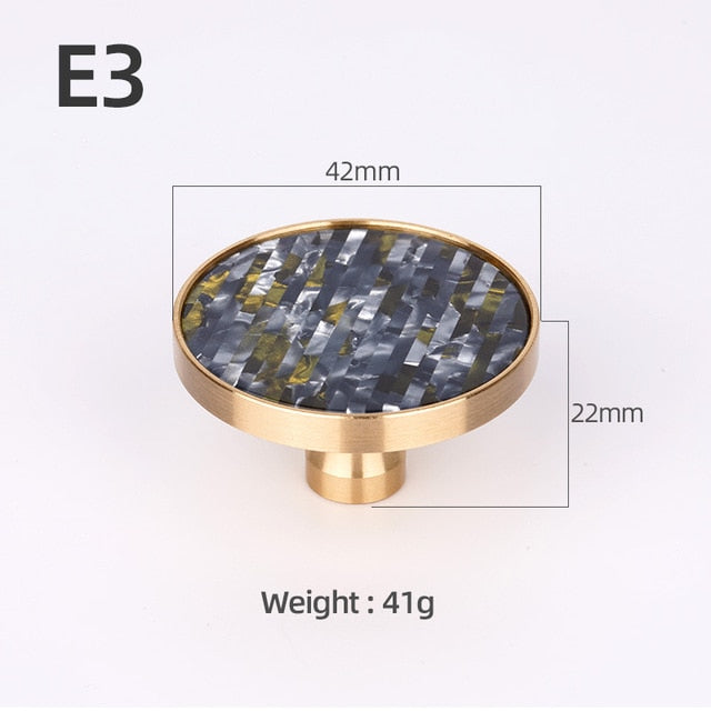 Brass Furniture Handles Elegant Door Knobs and Handles for Cabinet Kitchen Cupboard Drawer Pulls Wall Hanging Hooks Shell Resin|Cabinet Pulls - Frontier General Hardware