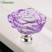 bowarepro 50MM Crystal Rose Glass Handle Cabinet Knob Drawer Pull Handle Kitchen Door Wardrobe Hardware Furniture Knobs Handles|Cabinet Pulls