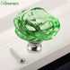 bowarepro 50MM Crystal Rose Glass Handle Cabinet Knob Drawer Pull Handle Kitchen Door Wardrobe Hardware Furniture Knobs Handles|Cabinet Pulls
