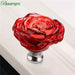 bowarepro 50MM Crystal Rose Glass Handle Cabinet Knob Drawer Pull Handle Kitchen Door Wardrobe Hardware Furniture Knobs Handles|Cabinet Pulls
