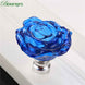bowarepro 50MM Crystal Rose Glass Handle Cabinet Knob Drawer Pull Handle Kitchen Door Wardrobe Hardware Furniture Knobs Handles|Cabinet Pulls