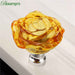 bowarepro 50MM Crystal Rose Glass Handle Cabinet Knob Drawer Pull Handle Kitchen Door Wardrobe Hardware Furniture Knobs Handles|Cabinet Pulls