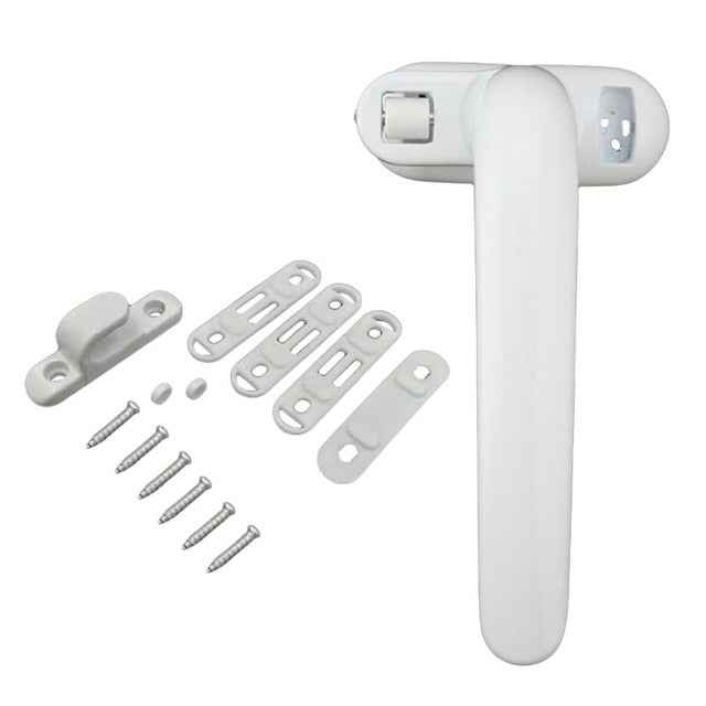 1Set Durable Metal Doors Lock Handle Sliding Window Handles Security Hasp for Home Hardware Left/Right Adjustable|Window Handles