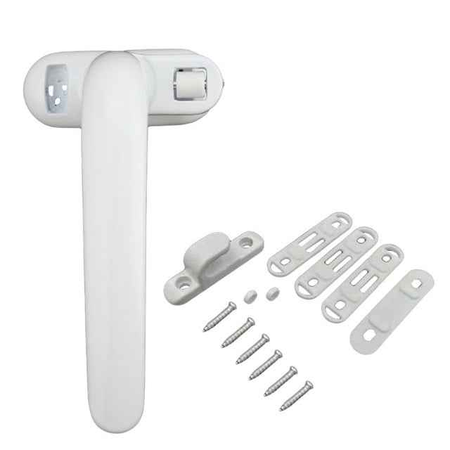 1Set Durable Metal Doors Lock Handle Sliding Window Handles Security Hasp for Home Hardware Left/Right Adjustable|Window Handles