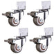 4pcs Furniture Casters Wheels Soft Rubber Swivel Caster Quite Roller wheels for trolley Baby Crib Bed Wheels Household Accessory|Casters
