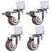 4pcs Furniture Casters Wheels Soft Rubber Swivel Caster Quite Roller wheels for trolley Baby Crib Bed Wheels Household Accessory|Casters