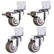 4pcs Furniture Casters Wheels Soft Rubber Swivel Caster Quite Roller wheels for trolley Baby Crib Bed Wheels Household Accessory|Casters