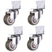 4pcs Furniture Casters Wheels Soft Rubber Swivel Caster Quite Roller wheels for trolley Baby Crib Bed Wheels Household Accessory|Casters