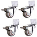 4pcs Furniture Casters Wheels Soft Rubber Swivel Caster Quite Roller wheels for trolley Baby Crib Bed Wheels Household Accessory|Casters