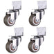 4pcs Furniture Casters Wheels Soft Rubber Swivel Caster Quite Roller wheels for trolley Baby Crib Bed Wheels Household Accessory|Casters