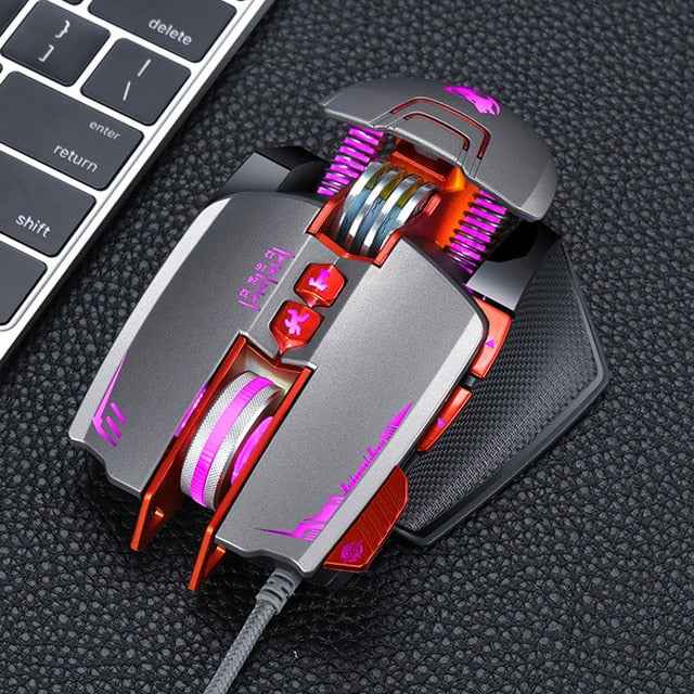 NEW V9 USB Wired Programmable Gaming Mouse 3200DPI Adjustable Backlight 8 Custom Button Mechanical Gaming Mice for Pro Gamer/LOL|Mice