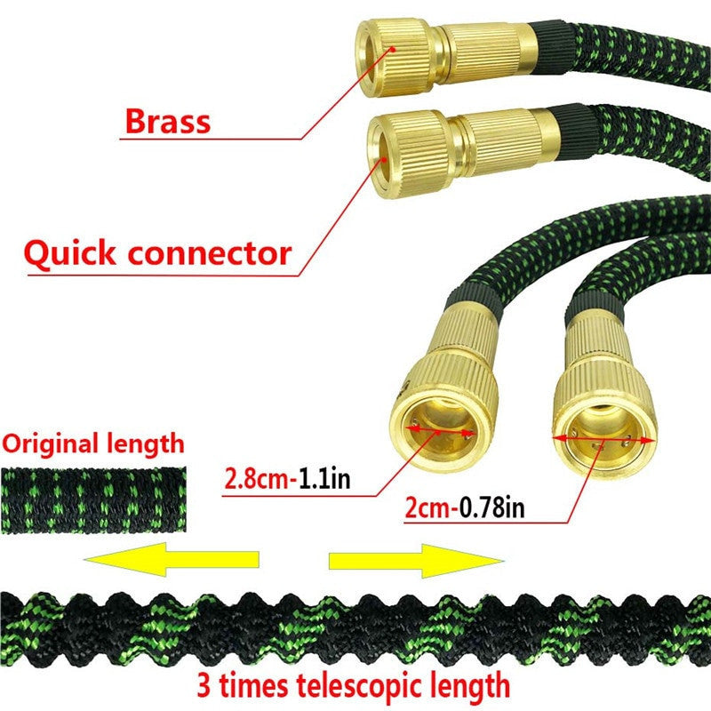 25ft 100ft Garden Gose flexible Magic Telescopic Hose High Pressure Car Wash Hose With Spray Gun Outdoor Garden Watering|Garden Hoses & Reels - Frontier General Hardware