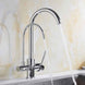 Deck Mounted Black Kitchen Faucets Pull Out Hot Cold Water Filter Tap for Kitchen Three Ways Sink Mixer Kitchen Faucet ELK9139B|Kitchen Faucets