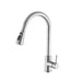 Kitchen Faucet Pull Down Single Handle Spring Kitchen Mixer Sink Faucet Nickel Brushed Stainless Steel Hot & Cold Water Taps|Kitchen Faucets